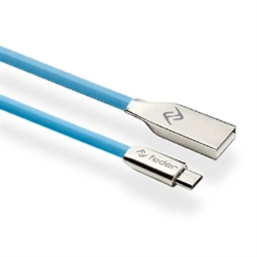 Immagine di CAVO USB MICRO AZZURRO FEDER SILVER SERIES